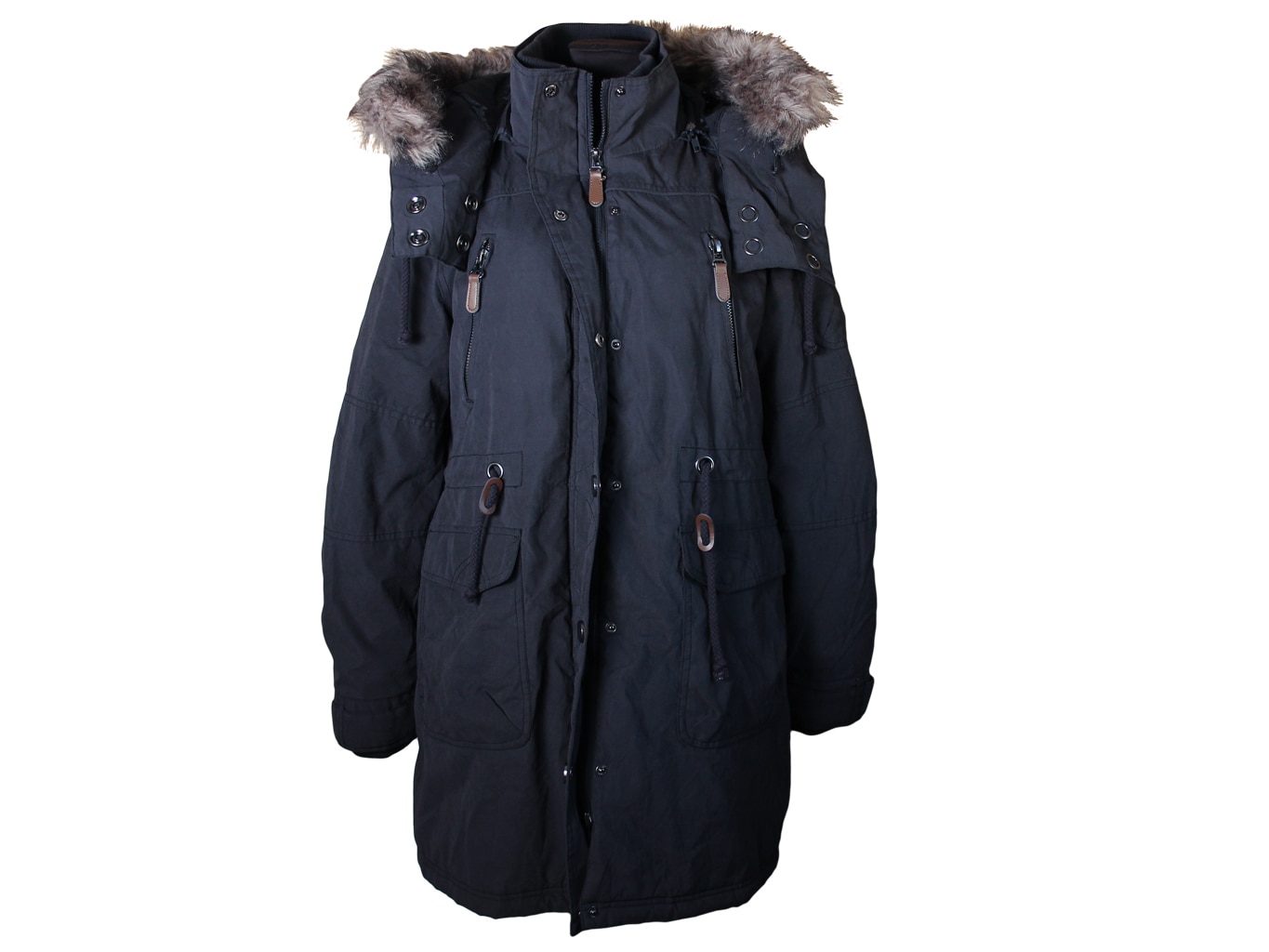 OUTERWEAR - Куртка парка женская с капюшоном - L - Сток - C